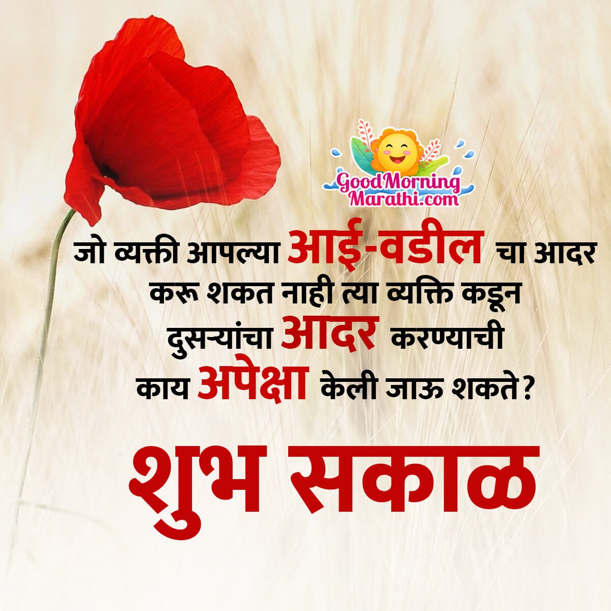 Shubh Sakal Aayi Vadil Quote