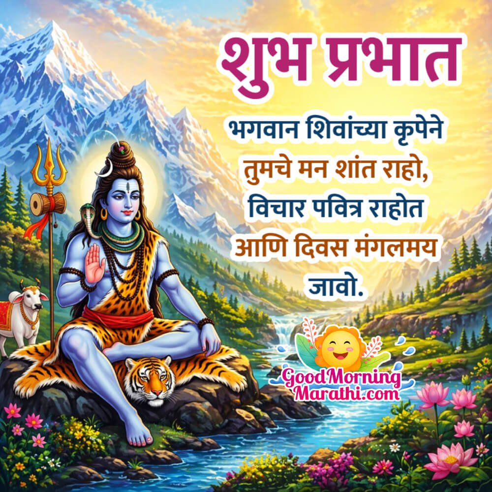 Shubh Prabhat Shivji Wish Pic In Marathi